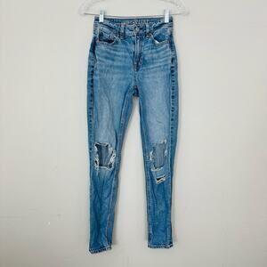 American Eagle Strigid Mom Jean Distressed Women’s Size 000
